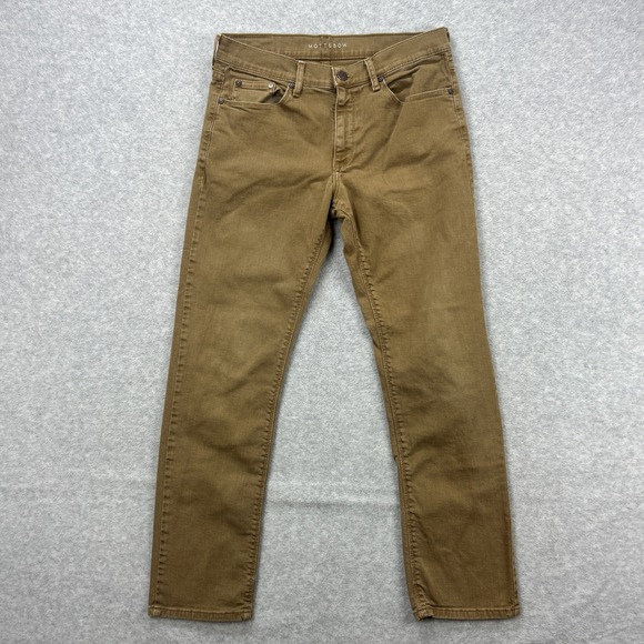 Jeans | Mott Bow Jeans Mens 31x3 Brown Khaki Denim Pants Slim Mercer ...